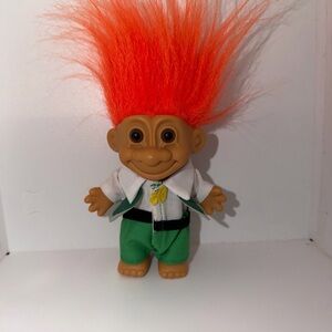 Vintage Russ Troll Doll Leprechaun Irish St Patricks Day Orange Hair